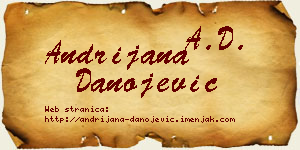 Andrijana Danojević vizit kartica